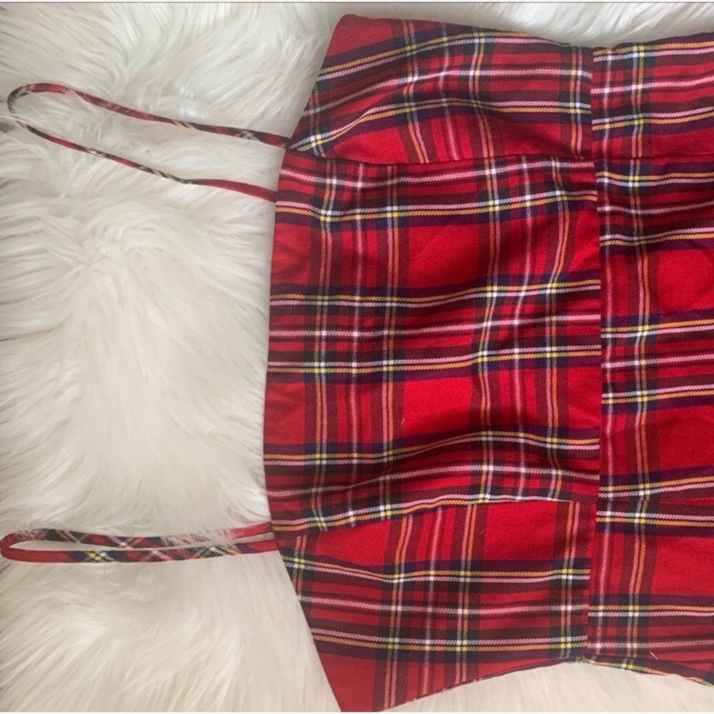 Plaid Spaghetti Strap Mini Dress